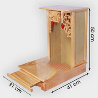 Bàn thờ thần tài ông địa mẫu hiện đại mới đủ size 31cm -36cm-41cm-48cm