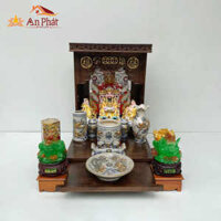 Bàn thờ thần tài thổ địa hiện đại (Tài Lộc) mái bằng TT642