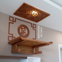 Bàn thờ treo tường chung cư hiện đại giá rẻ Vinh Nghệ An, size 68 - 48 giao đầy đủ y như hình