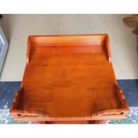 Bàn thờ treo tường gỗ tràm bông vàng 40cm – trơn đỏ