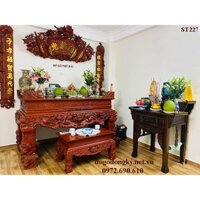 Bàn Thờ Tứ Linh Cỡ  Lớn Đục Chạm Đẹp Chân 25 ST227