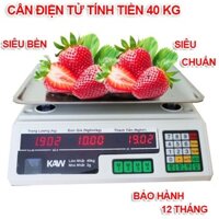 [BẢN TIẾNG VIỆT] Cân Điện Tử Tính Tiền 40Kg KAW, Cân Điện Tử Tính Tiền Giá Rẻ, Can Dien Tu, Cân Chính Xác, Màn Hình LCD