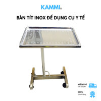 Bàn Tít Inox Đựng Dụng Cụ Y Tế, Phẫu Thuật, Xe Đẩy Dụng Cụ Y Tế Bằng Inox Chắc Chắn