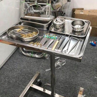 Bàn Tít ionx Có Bánh Xe Di Chuyển | Dùng Đựng Đồ Y Tế Phẫu Thuật Thẩm Mỹ Xe Đẩy Y Tế