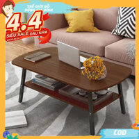 Bàn Trà 2 Tầng Bàn Sofa Phòng Khách, Bàn Uống Nước Tiện Dụng 4 Chân Kim Loại Chắc Chắn Bền Bỉ