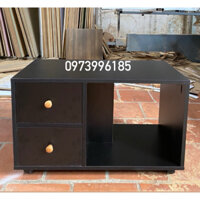 BÀN TRÀ BÀN SÔFA CÓ BÁNH XE  DI CHUYỂN  CÓ KHOÁ HÃM FULL ĐEN (hình thật )