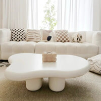 Bàn trà, bàn sofa Nhập Khẩu dày 8cm Cloudy Sofa Table trang trí phòng khách phong cách Bắc Âu
