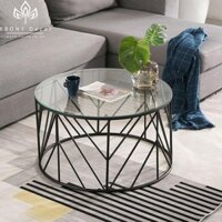 Bàn trà bàn Sofa phòng khách đơn bàn tròn chân sắt phun sơn tĩnh điện BTS013 ILADYVN