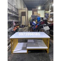 Bàn Trà, Bàn Sôfa Thiết Kế Chân Sơn Vàng ( hình thật )