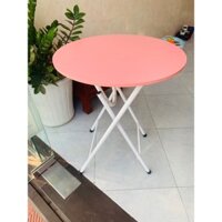 Bàn trà, bàn tròn 60cm gấp gọn tiện dụng, Bàn gấp gọn chân 50cm sơn tĩnh điện chắc chắn