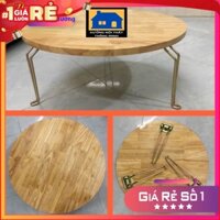 Bàn trà, bàn tròn gỗ cao su kt 70*70cm