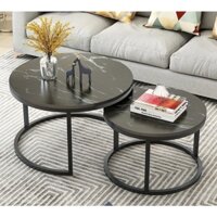 Bàn trà cặp , khung sắt mặt kính cao cấp, lồng vào nhau, sang xịn..