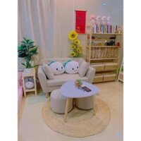 Bàn trà chân gỗ