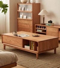Bàn trà chữ nhật cho phòng khách bằng gỗ sồi MS05