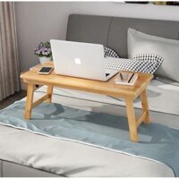Bàn trà chữ nhật sofa/cafe ngồi bệt gấp gọn gỗ tự nhiên đa năng, Bàn Gỗ thông Đa Năng Chân Xếp 60x40cm