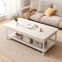 Bàn trà đạo sofa IGA 2 tầng, bàn làm việc bàn ăn thông minh đa năng decor phòng khách- GM137.01