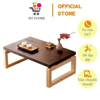 Bàn trà gấp gọn thông minh ngồi uống nước, uống trà phòng khách, bàn sofa chân gỗ tự nhiên có thể làm bàn học tiện dụng