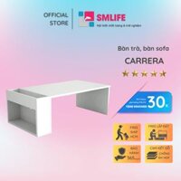 Bàn trà gỗ hiện đại SMLIFE Carrera   Gỗ MDF dày 17mm chống ẩm  D95xR50xC35cm - Trắng