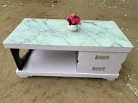 Bàn trà gỗ mặt Kính Juno Sofa 2 hộc kéo