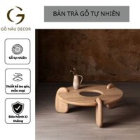 Bàn trà gỗ sồi phong cách nhật, bàn sofa, decor phòng khách, lắp ráp đơn giản - Gỗ Nâu