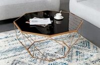 Bàn trà kim cương mặt kính