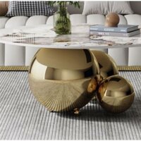 Bàn Trà Mặt Đá Ceramic Cao Cấp Chân Inox Sáng Bóng Chịu Lực Tốt Chống Va Đập Thiết Kế Độc Đáo