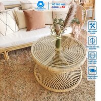 Bàn trà mây tre đan phòng khách cao cấp, nội thất mây, decor phòng, trang trí sân vườn,homestay quán cafee / FutureHomes