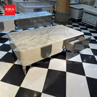 Bàn trà nhập khẩu mặt đá Thạch Anh in 5D – BT201