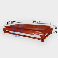 Bàn trà nhật gỗ Hương 60x120cm