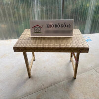 Bàn trà nước (không kèm ghế), vật liệu mây nhựa dùng ngoài trời kèm cho ghế hồ bơi
