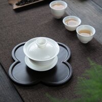 Bàn Trà Phong Cách Nhật Bản Bộ Trà Khay Trà Nhỏ Khay Hình Chữ Nhật Bằng Tre Gỗ Nguyên Khối Gia Dụng Tối Giản Bàn Trà