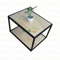 Bàn trà phòng khách khung chân sắt  - 110x50x45 cm