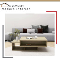 Bàn trà sofa, Bàn trà 2 khối xếp tầng hình chữ nhật Bàn gỗ công nghiệp cao cấp mới ANT05