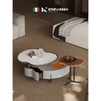 Bàn Trà Sofa Decor Phòng Khách, Kiếu Dáng Apple G, Mặt Đá Ceramic, Cốt Gỗ MDF, Sơn Mài Tĩnh Điện Newbox Home