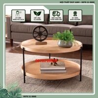 Bàn trà sofa  gỗ sồi 2 tầng humla ảnh thật tại shop ở cuối