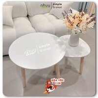 Bàn trà sofa hình tròn,hạt đậu,tam giác,trứng mặt gỗ ngồi bệt hoặc sofa chân gỗ cao cấp, nhiều kích thước và chiều cao