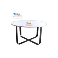 Bàn Trà Sofa Mặt Đá Tròn Trắng Vân Mây T13