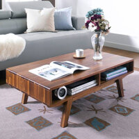 Bàn trà sofa mặt gỗ IBIE Coco gỗ cao su màu nâu