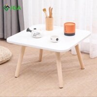 Bàn trà sofa mặt vuông chân gỗ sồi bàn trà ngồi bệt - IGA GP75