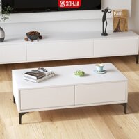 Bàn trà sofa phòng khách có ngăn kéo gỗ MDF phủ Melamine cao cấp - GP319
