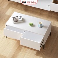 Bàn trà sofa phòng khách có ngăn kéo gỗ MDF phủ melamine thương hiệu ELEGA - GP319