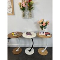 Bàn trà sofa tròn, kệ đầu giường chân sắt phong cách hiện đại, thiết kế độc đáo chất liệu gỗ MDF bền đẹp