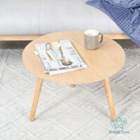 Bàn Trà Sofa Tròn Ngồi Bệt - Bàn Gỗ MDF Chống Thấm, Nhỏ Gọn, Hiện Đại, Phù Hợp Mọi Không Gian