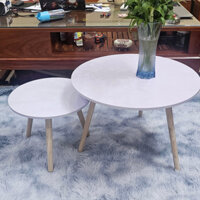 Bàn trà tròn sofa,bàn tròn cafe ngồi bệt chân gỗ tự nhiên tiện ích vd01