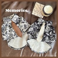 Bạn trai người chơi bass ~ Quần áo cho chó vừa Schnauzer Beagle Shiba Inu Áo mùa xuân cotton