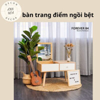 bàn trang điểm, bàn phấn  ngồi bệt có gương gập