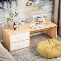 Bàn trang điểm bệt có ngăn kéo bàn ngồi bệt chất liệu gỗ MDF phủ Melamine chống nước tốt  - BNB