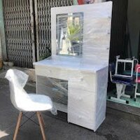Bàn Trang Điểm Có Ghế Ngồi, Nhiều Ngăn Kéo Kết Hợp Gương Led Cảm Ứng Kích Thước 155*80*40