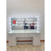 Bàn trang điểm gắn đèn Led ngang 2m