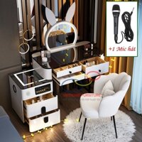 Bàn Trang Điểm HÁT KARAOKE Bàn Phấn Nhập Khẩu Thông Minh MIC HÁT KARAOKE Có Đèn Led Sạc Không Dây Loa TO3 Thỏ